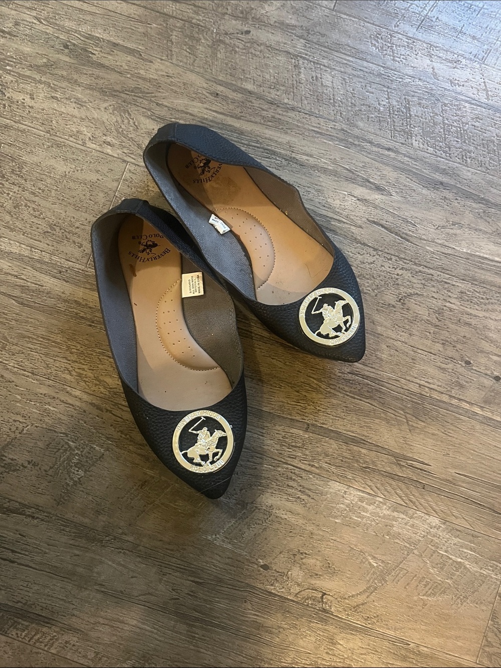 Polo Club Black Toe Flats